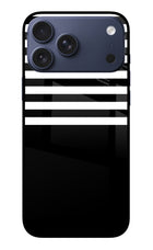 Black and White Print iPhone 17 Pro Max Glass Case Back Cover by Casekaro