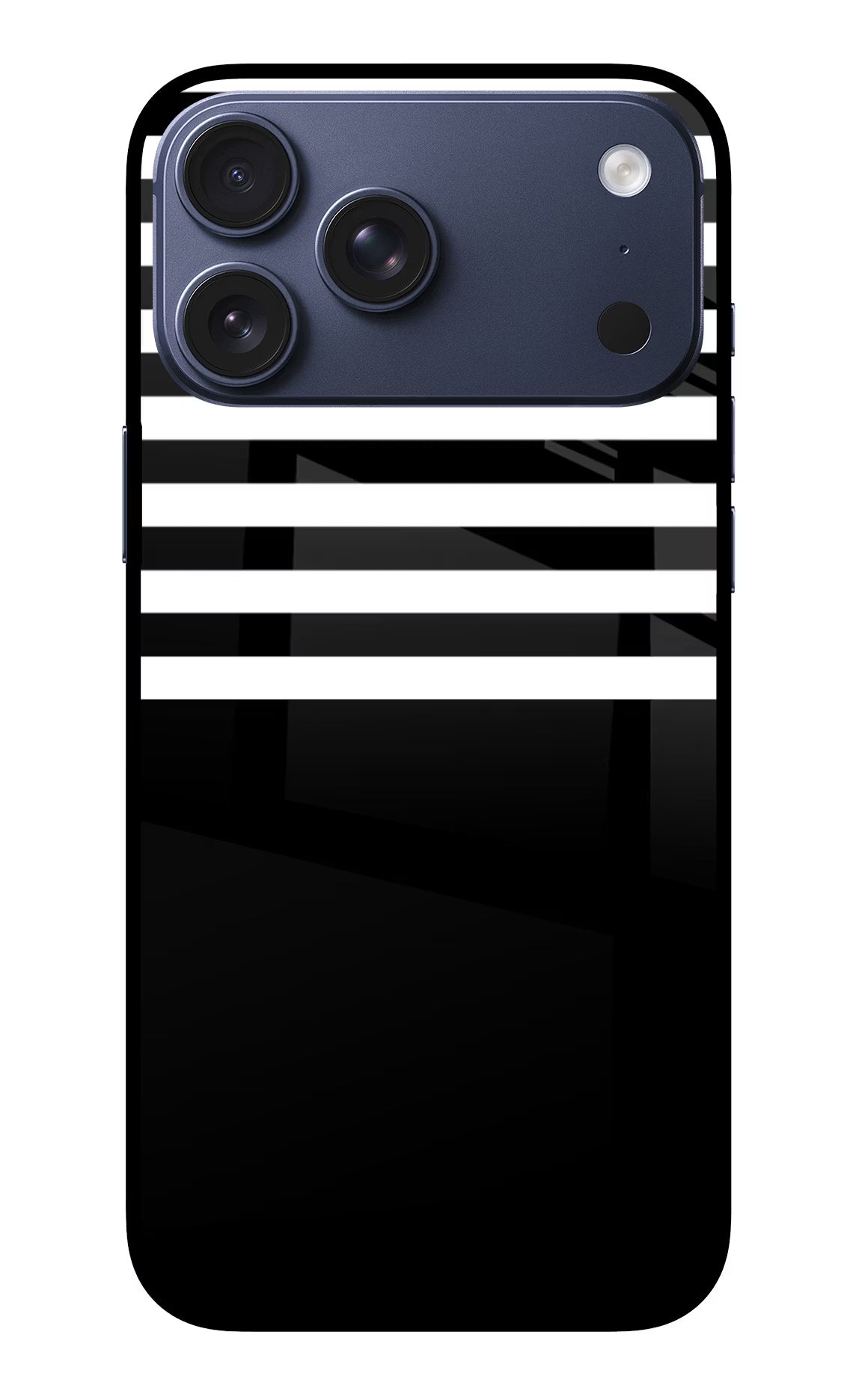 Black and White Print iPhone 17 Pro Max Glass Case Back Cover by Casekaro