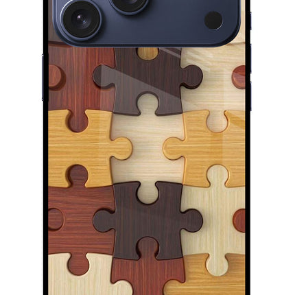 Wooden Puzzle iPhone 17 Pro Max Glass Case