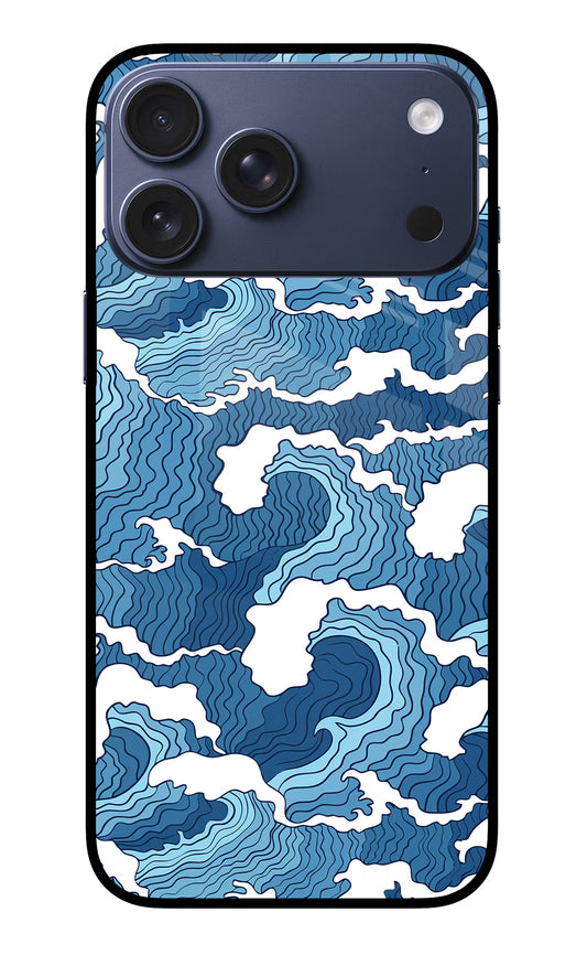 Blue Waves iPhone 17 Pro Max Glass Case