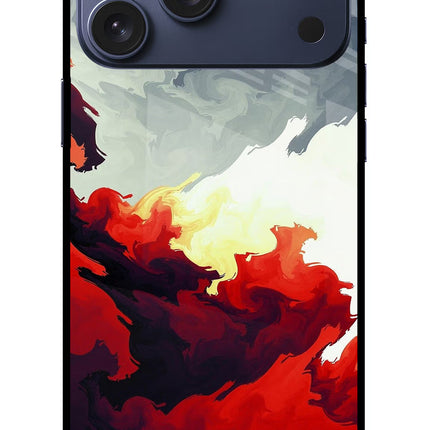 Fire Cloud iPhone 17 Pro Max Glass Case