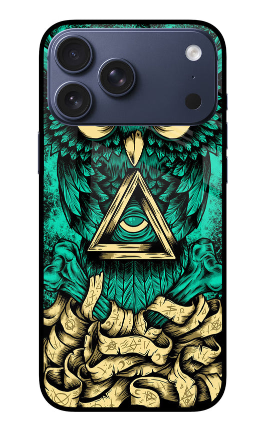 Green Owl iPhone 17 Pro Max Glass Case
