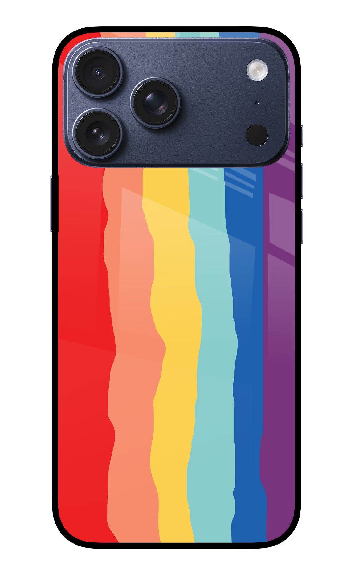 Rainbow iPhone 17 Pro Max Glass Case Back Cover by Casekaro