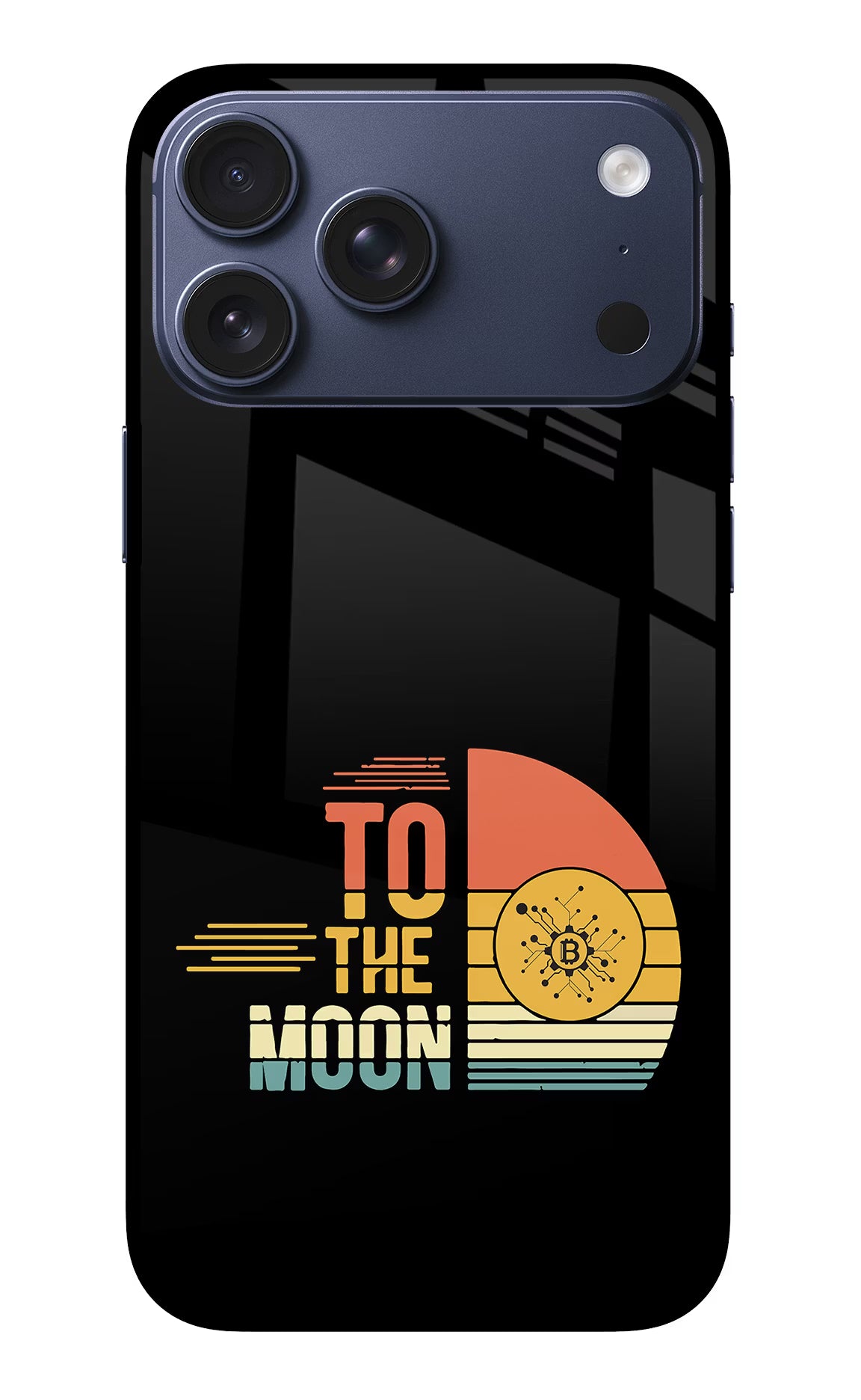 To the Moon iPhone 17 Pro Max Glass Case Back Cover by Casekaro