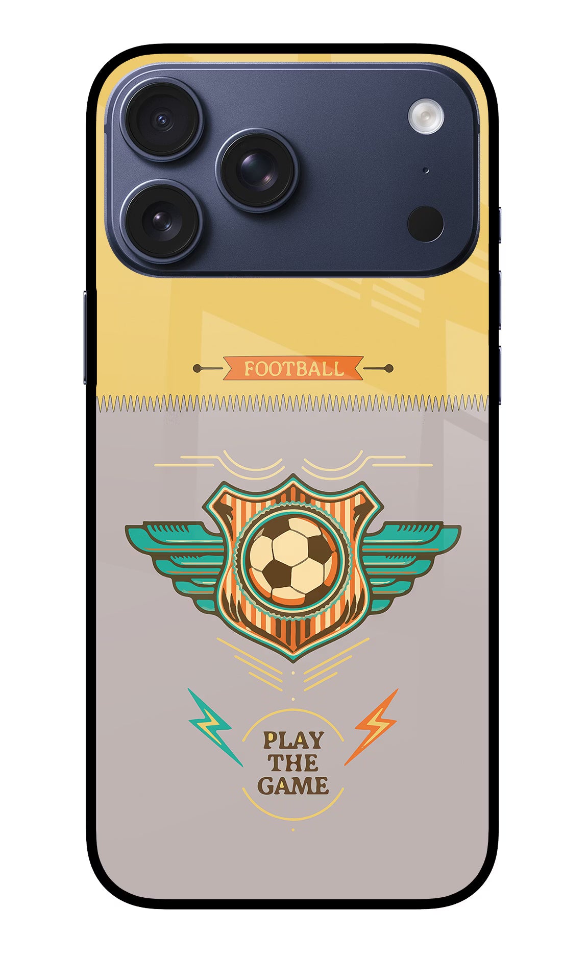 Football iPhone 17 Pro Max Glass Case Back Cover by Casekaro