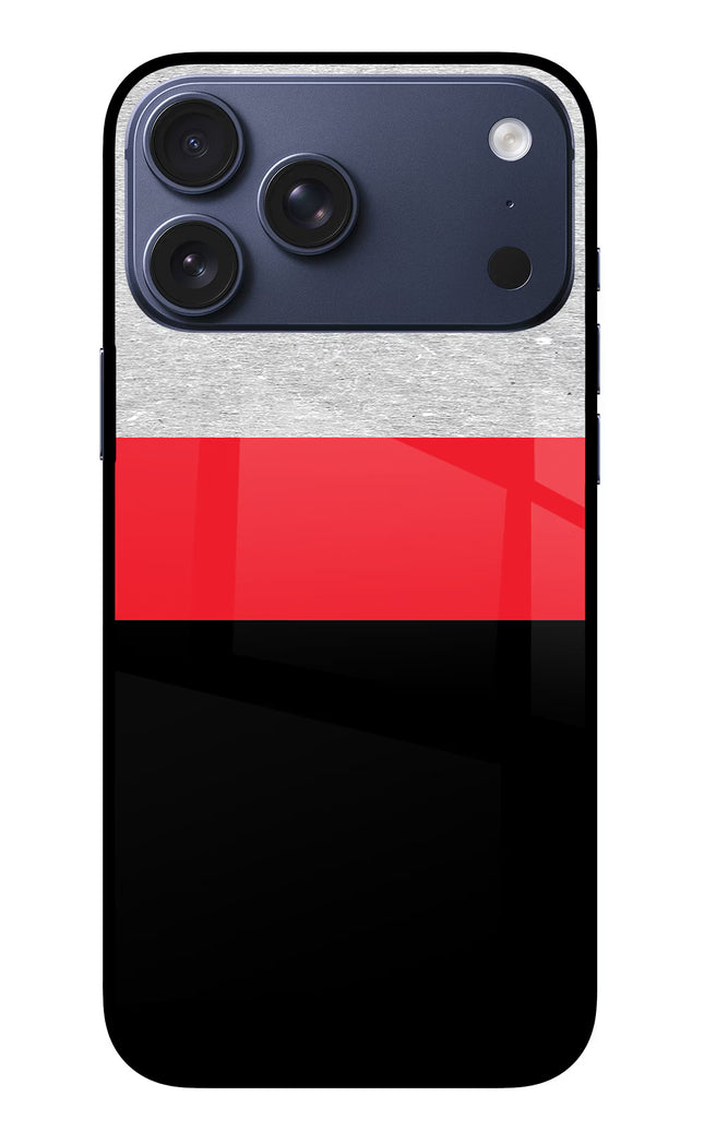 Tri Color Pattern iPhone 17 Pro Max Glass Case