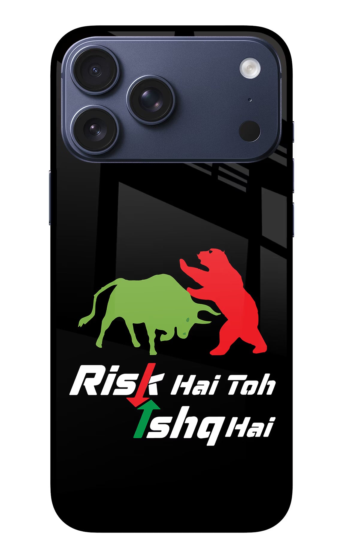 Risk Hai Toh Ishq Hai iPhone 17 Pro Max Glass Case Back Cover by Casekaro