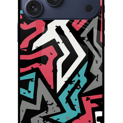 Geometric Graffiti iPhone 17 Pro Max Glass Case