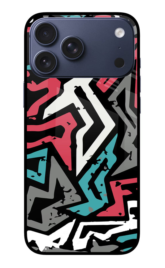 Geometric Graffiti iPhone 17 Pro Max Glass Case