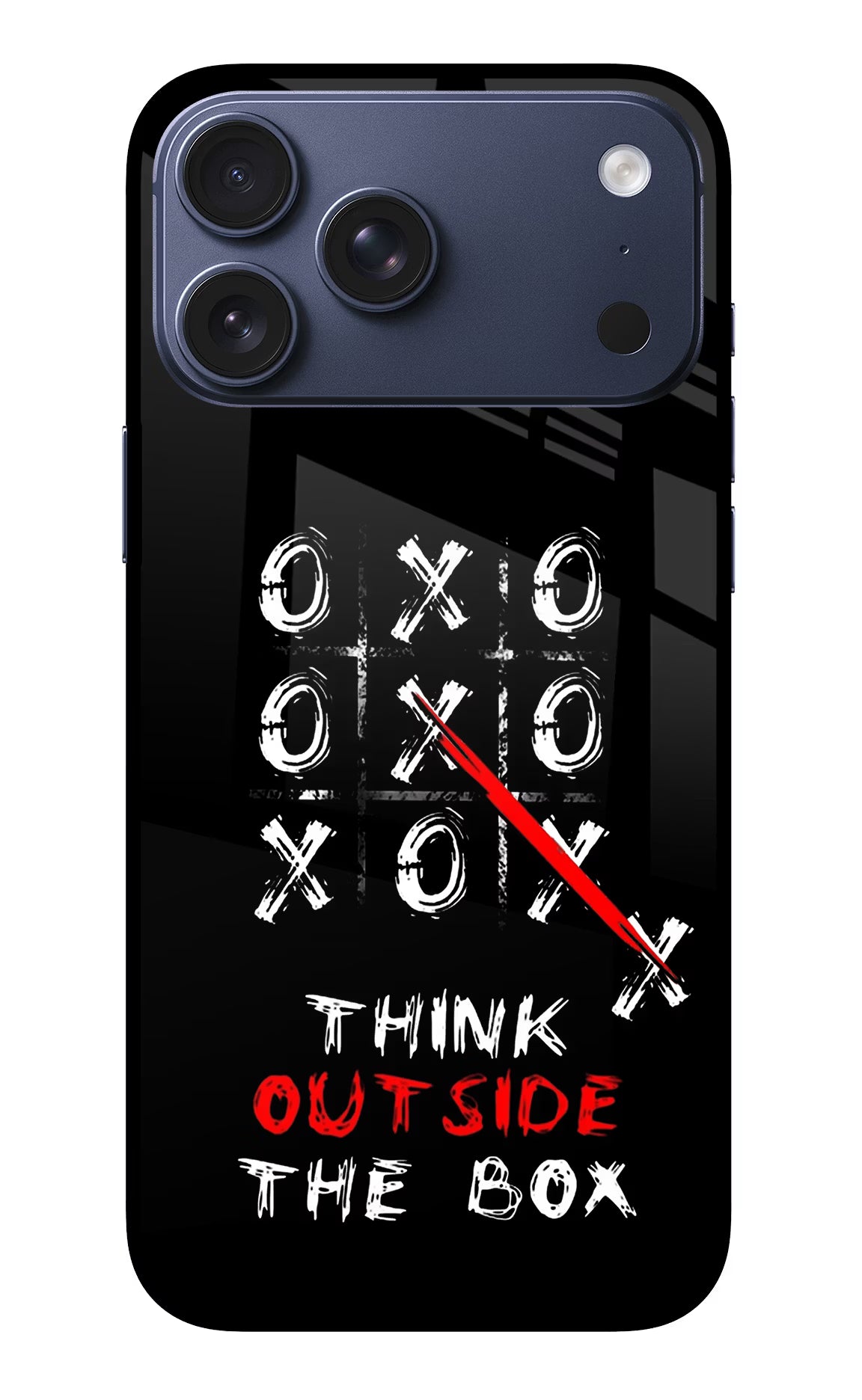 Think out of the BOX iPhone 17 Pro Max Glass Case Back Cover by Casekaro