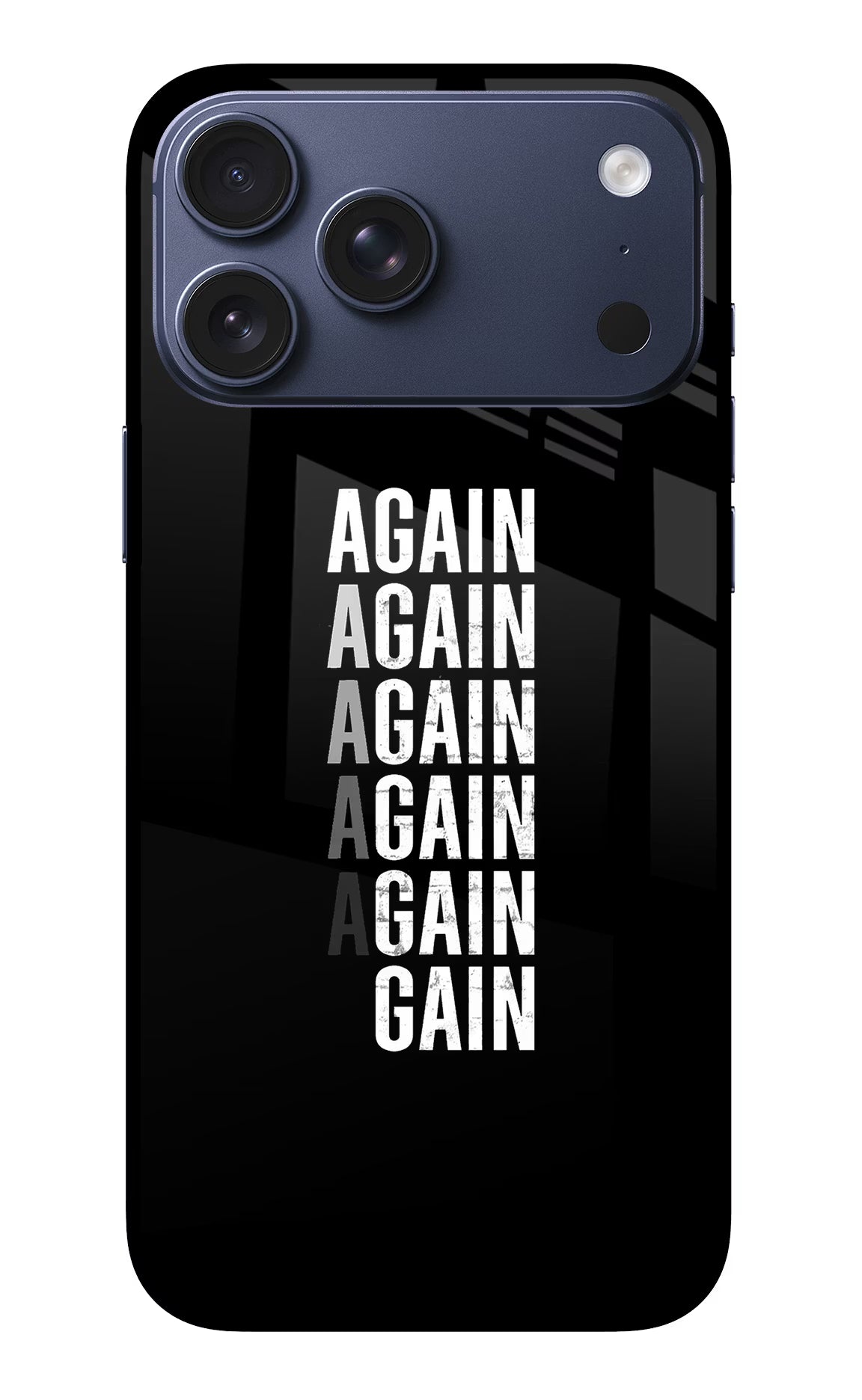 Again Again Gain iPhone 17 Pro Max Glass Case Back Cover by Casekaro