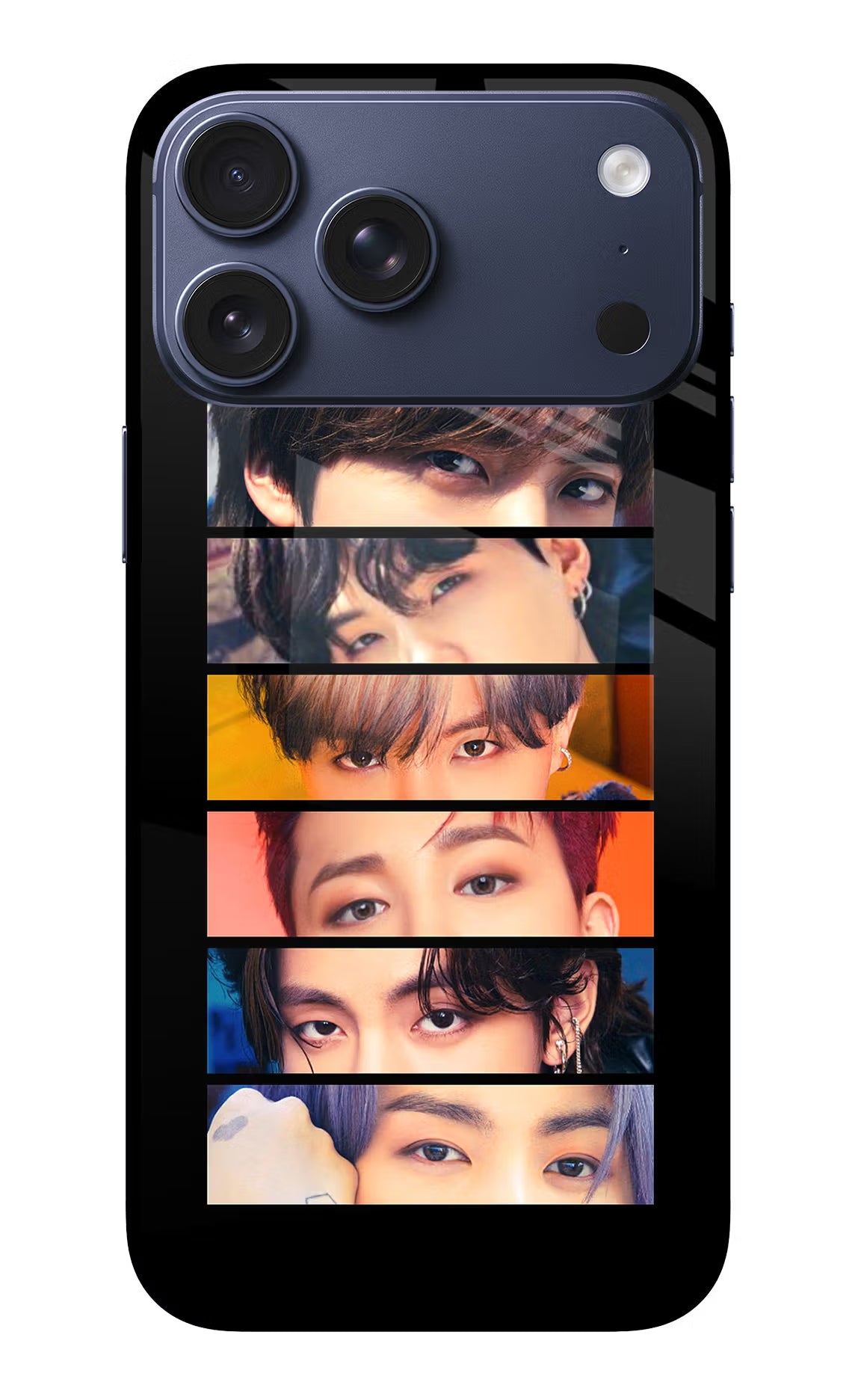 BTS Eyes iPhone 17 Pro Max Glass Case Back Cover by Casekaro