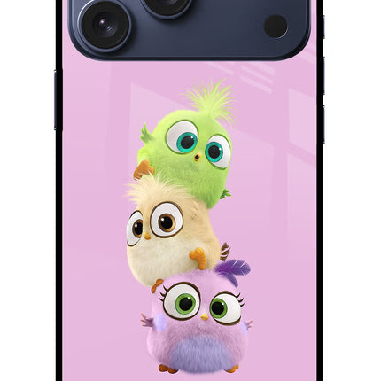 Cute Little Birds iPhone 17 Pro Max Glass Case