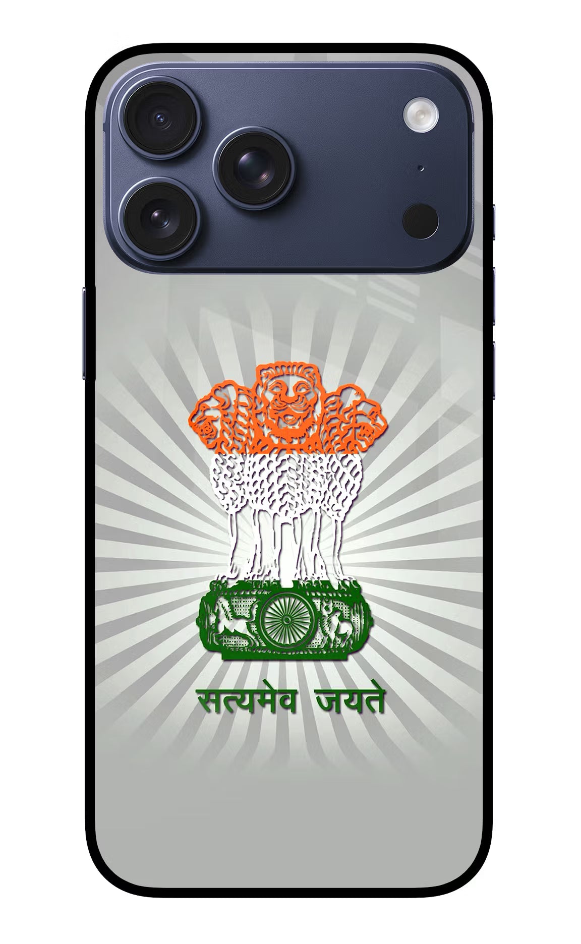 Satyamev Jayate Art iPhone 17 Pro Max Glass Case Back Cover by Casekaro