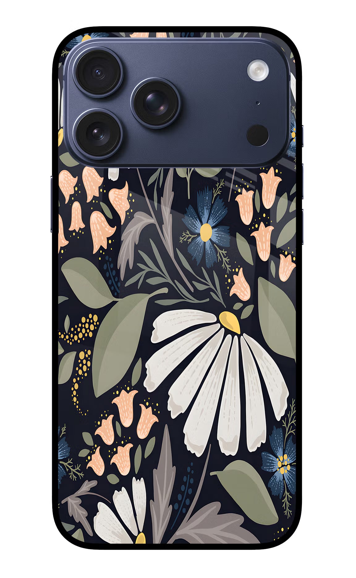 Flowers Art iPhone 17 Pro Max Glass Case Back Cover by Casekaro