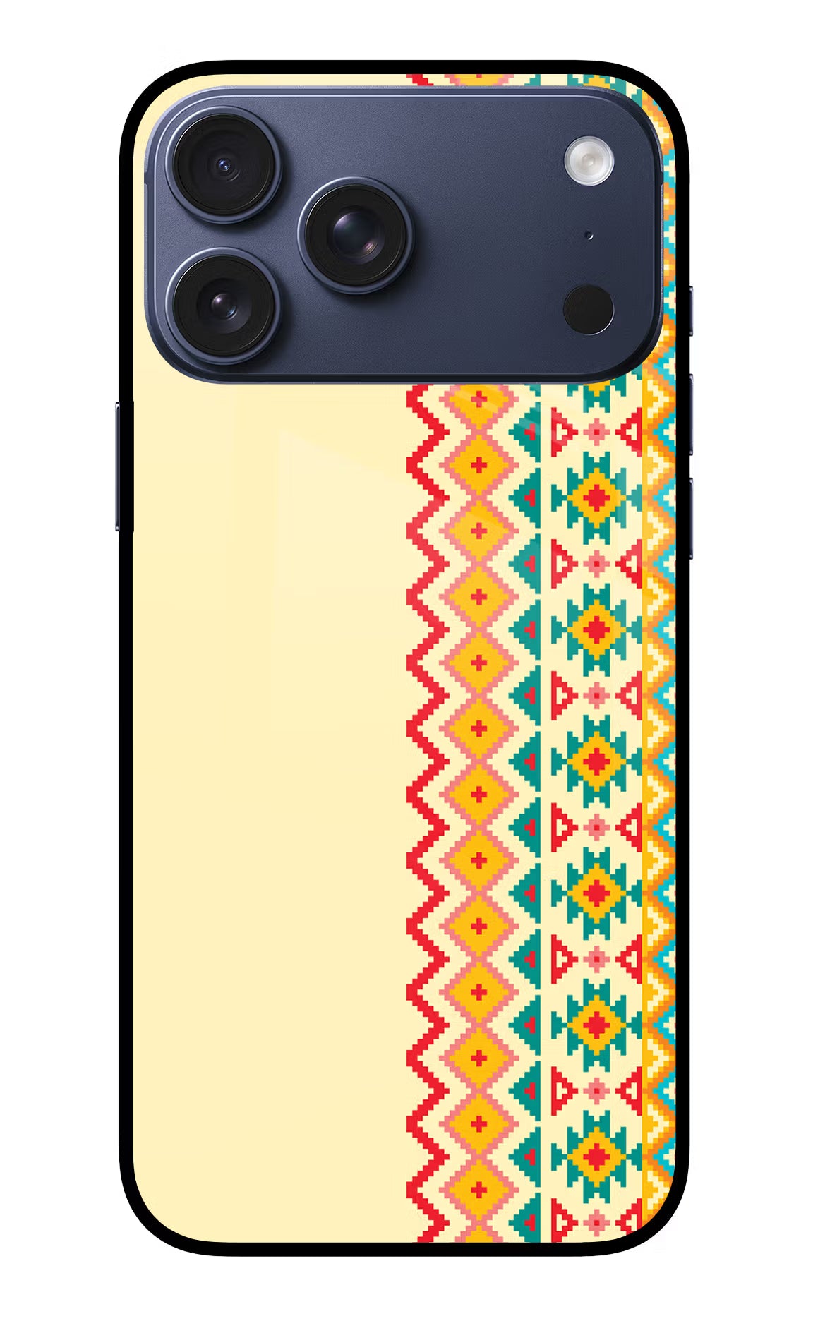 Ethnic Seamless iPhone 17 Pro Max Glass Case Back Cover by Casekaro