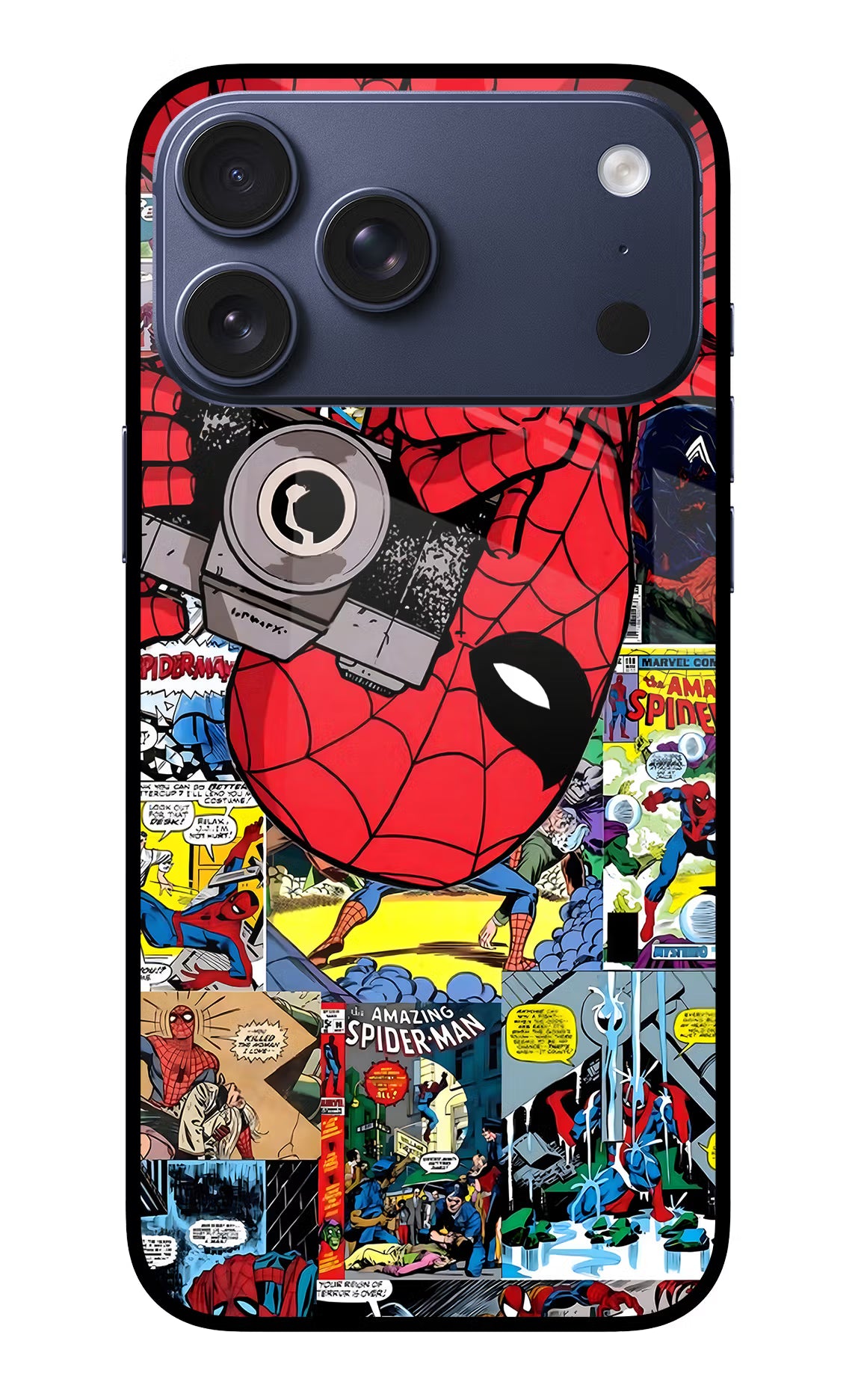 Spider Man iPhone 17 Pro Max Glass Case Back Cover by Casekaro
