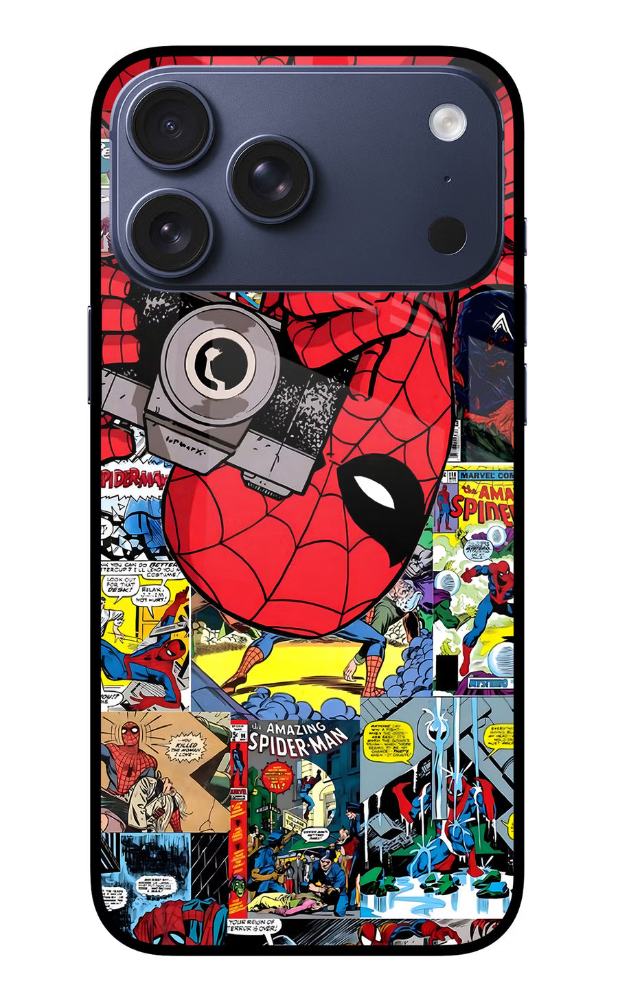 Spider Man iPhone 17 Pro Max Back Cover, Glass case