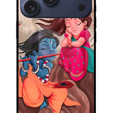 Radhe Krishna iPhone 17 Pro Max Glass Case