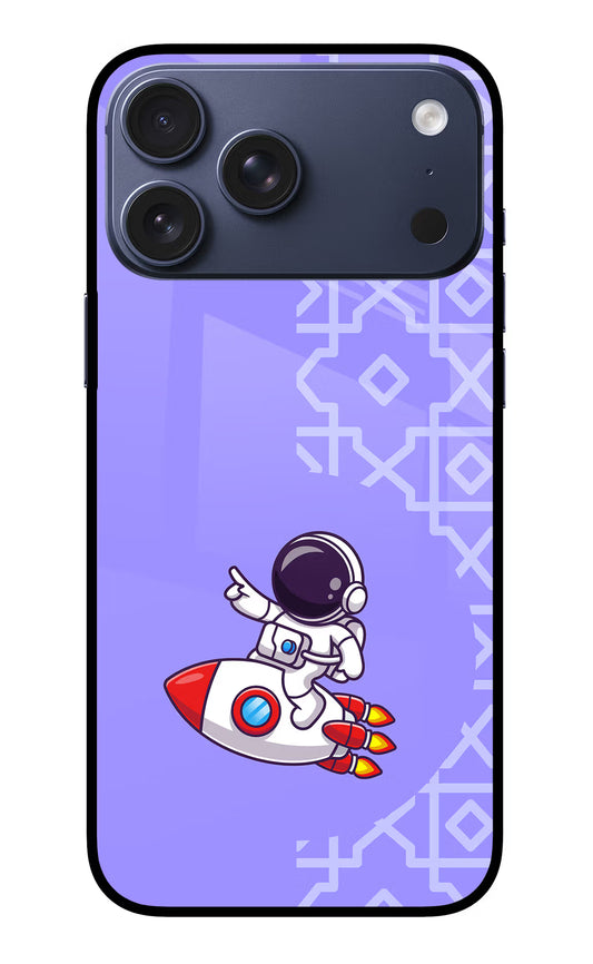 Cute Astronaut iPhone 17 Pro Max Glass Case