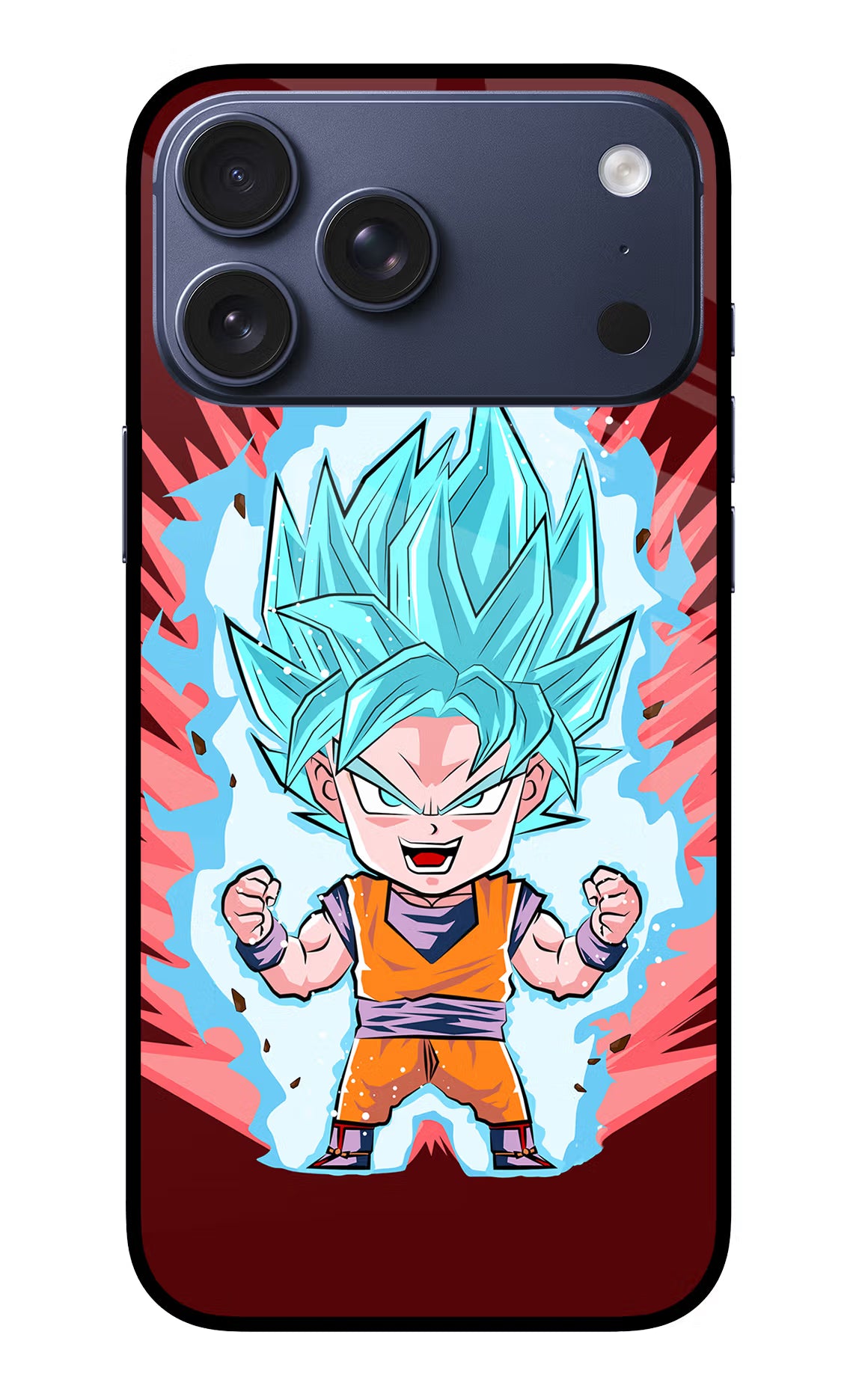 Goku Little iPhone 17 Pro Max Glass Case
