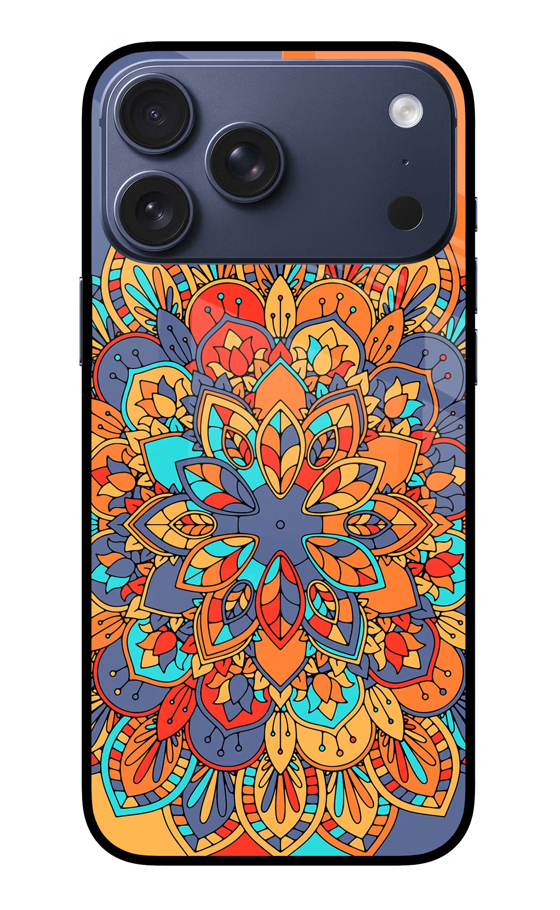 Color Mandala iPhone 17 Pro Max Glass Case Back Cover by Casekaro