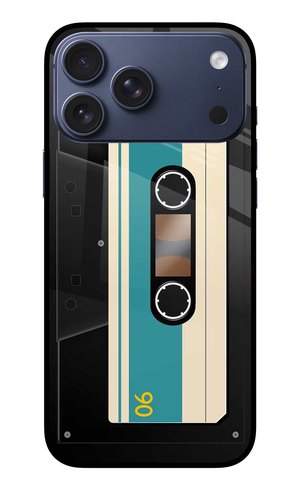 Cassette iPhone 17 Pro Max Glass Case Back Cover by Casekaro