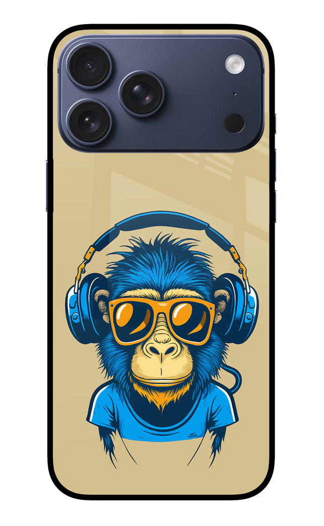 Monkey Headphone iPhone 17 Pro Max Glass Case