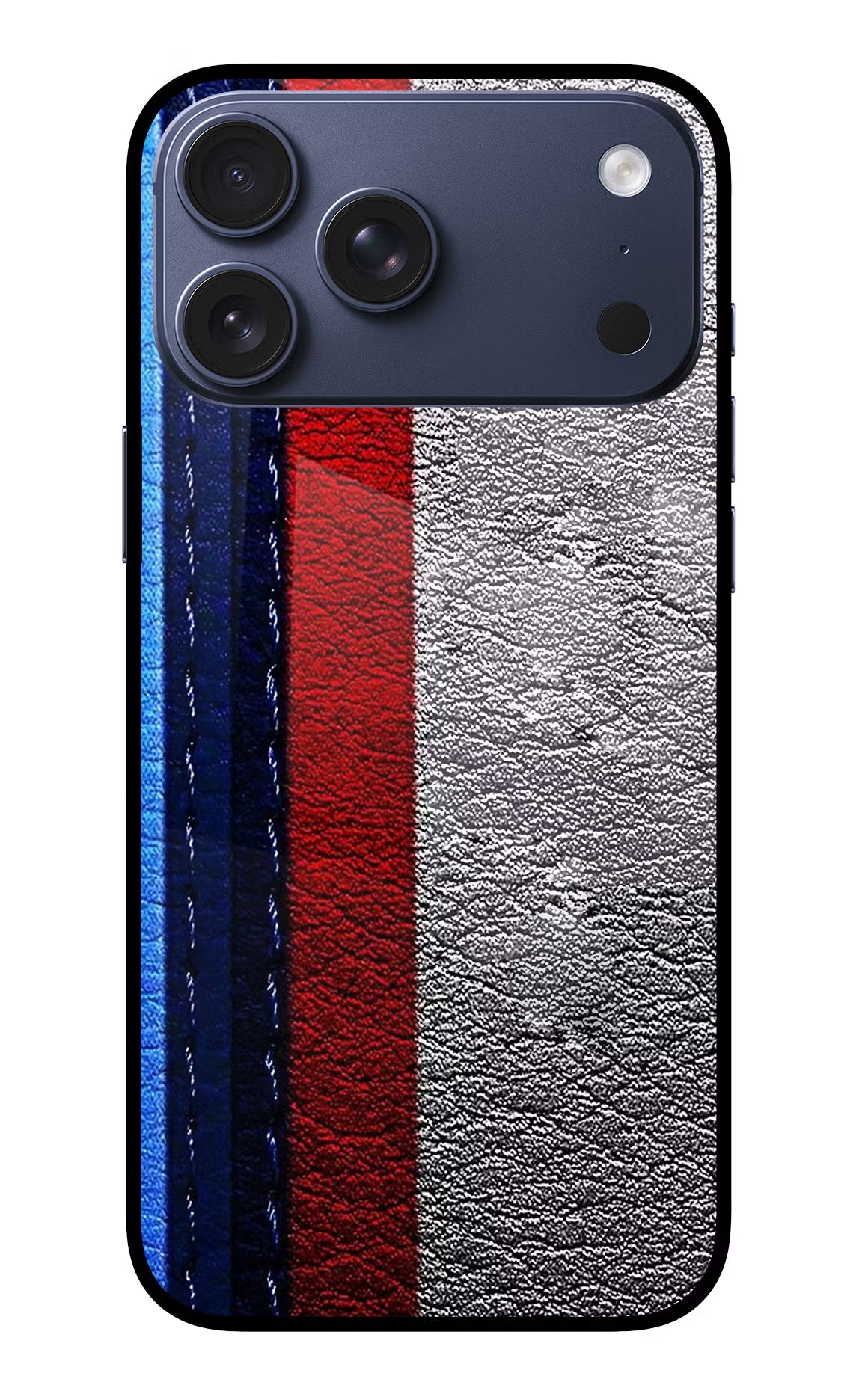 BMW Stripes iPhone 17 Pro Max Glass Case Back Cover by Casekaro