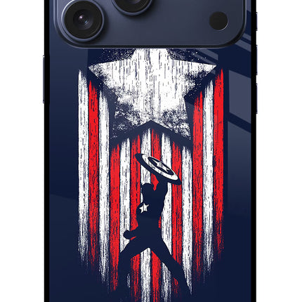 Captain America Marvel Art iPhone 17 Pro Max Glass Case