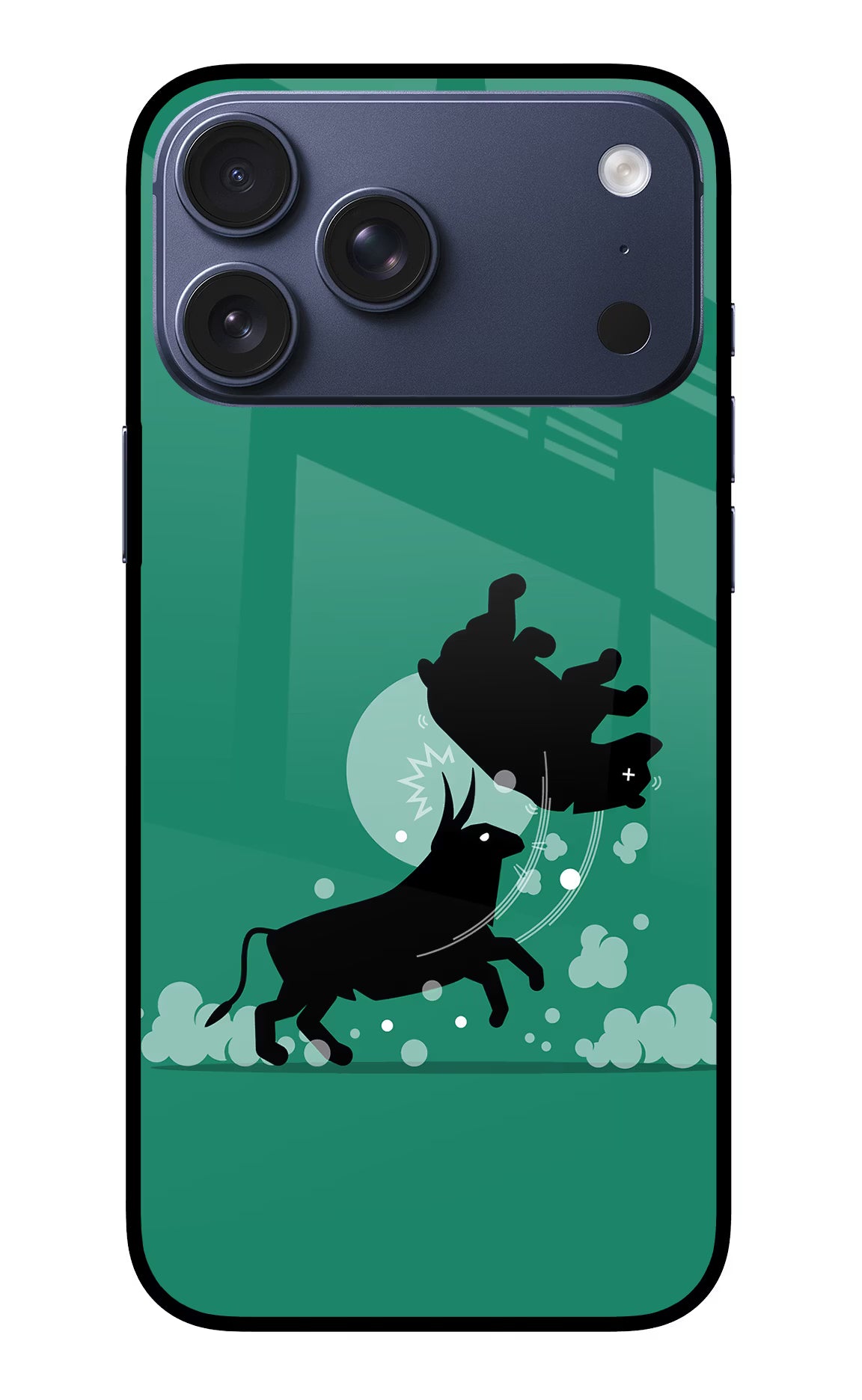 Bull Conqueror iPhone 17 Pro Max Glass Case Back Cover by Casekaro