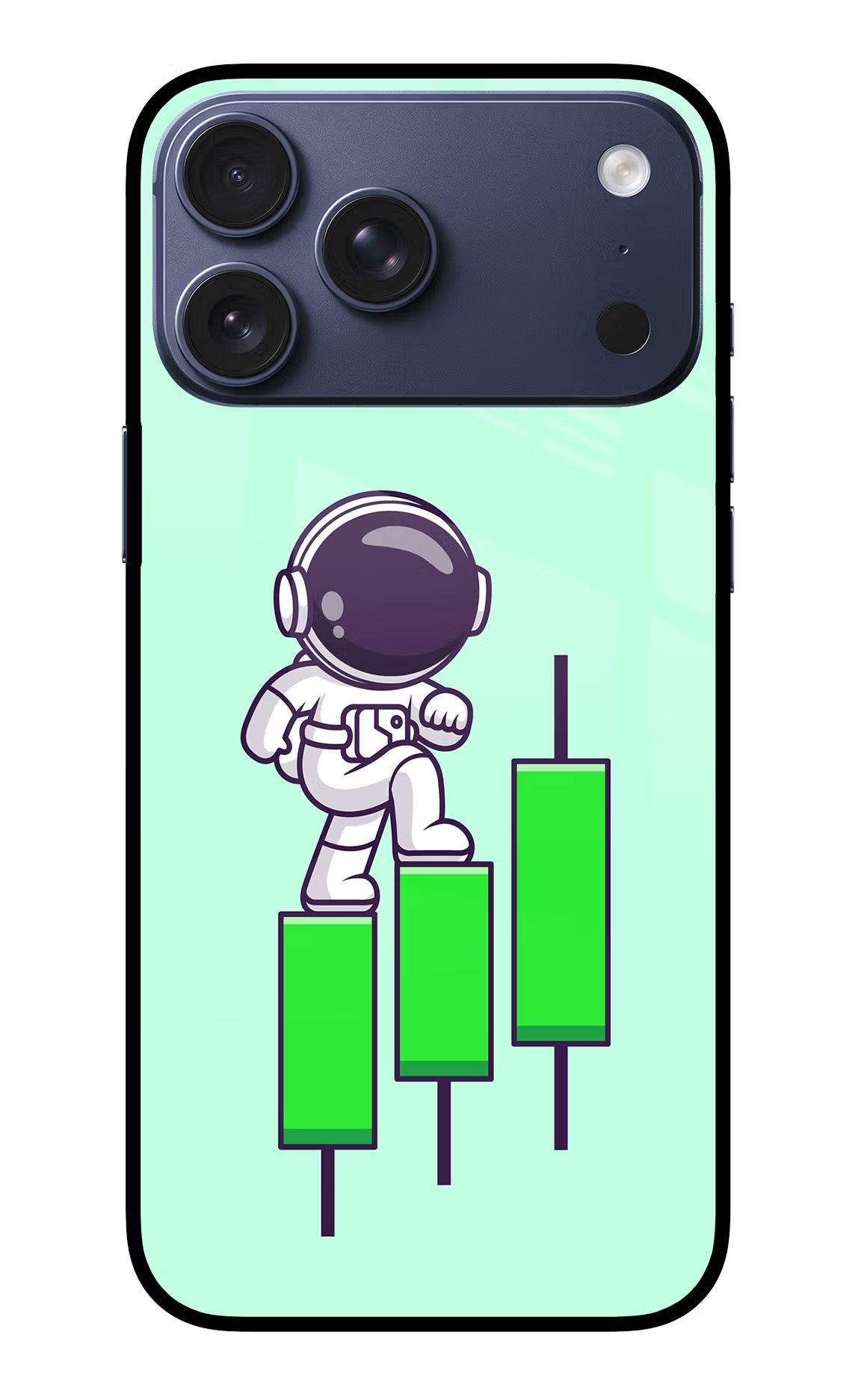 Astronaut Trader iPhone 17 Pro Max Glass Case Back Cover by Casekaro