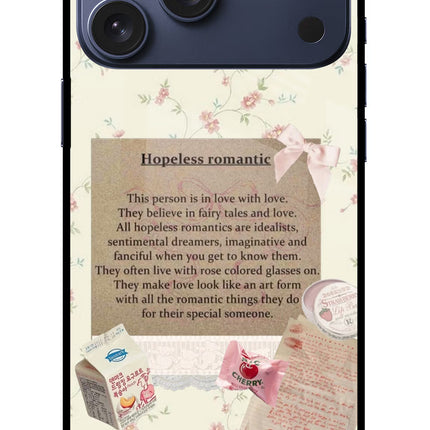 Hopeless Romantic iPhone 17 Pro Max Glass Case