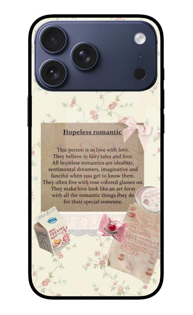 Hopeless Romantic iPhone 17 Pro Max Glass Case