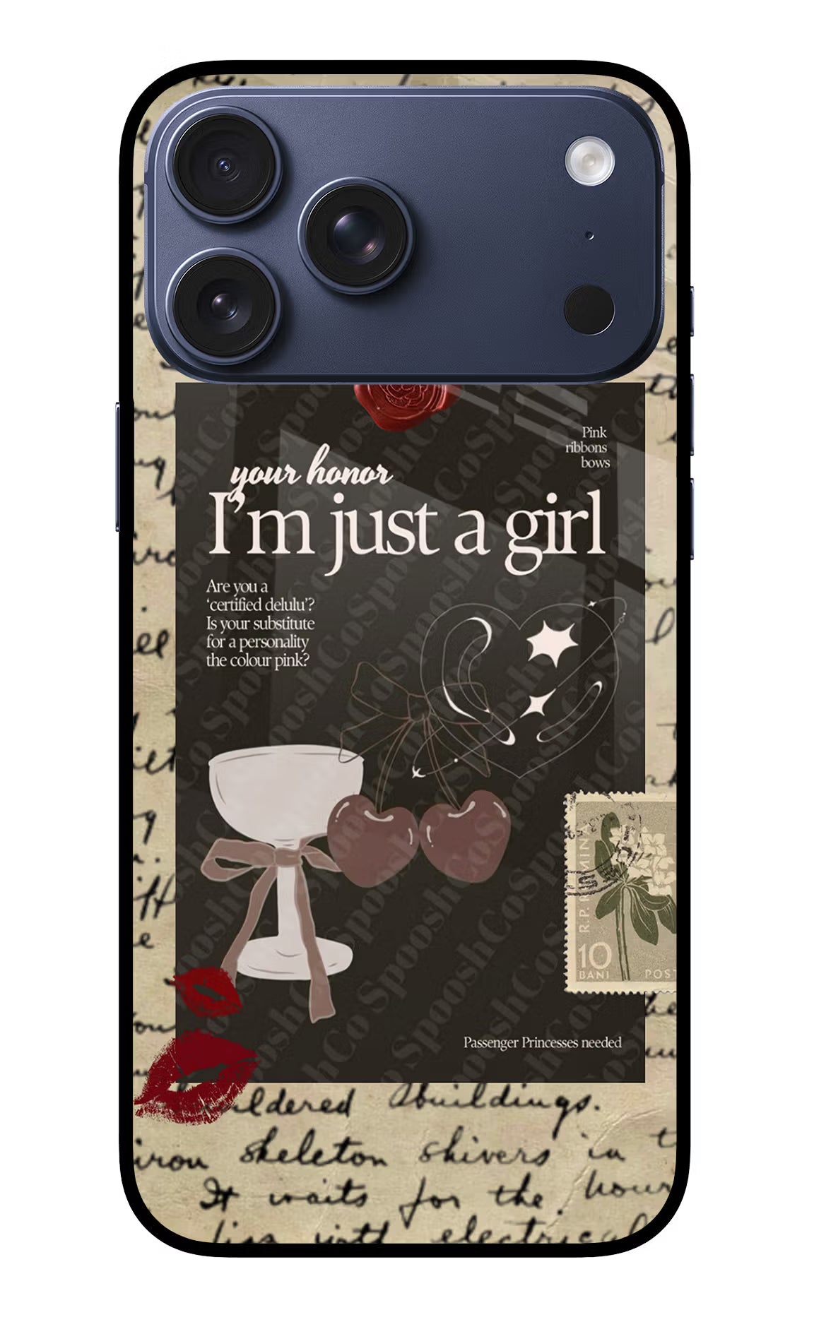I am just a girl iPhone 17 Pro Max Glass Case Back Cover by Casekaro