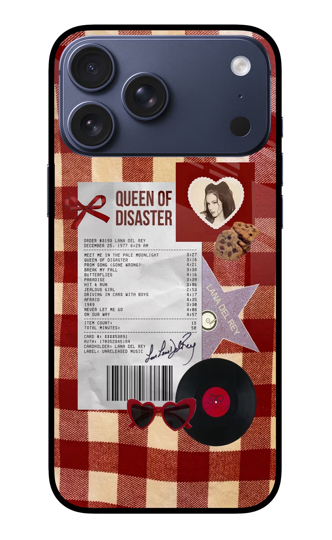 Queen of Disaster iPhone 17 Pro Max Glass Case Back Cover by Casekaro