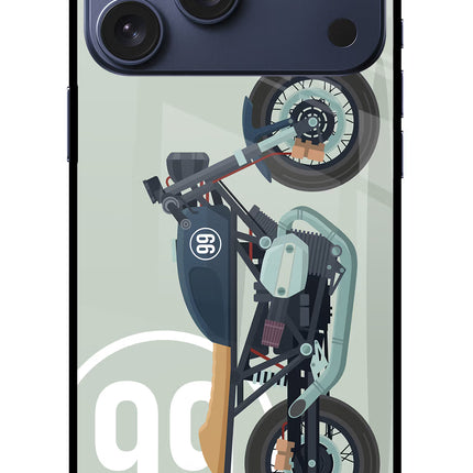 Classic Cafe Racer 99 iPhone 17 Pro Max Glass Case