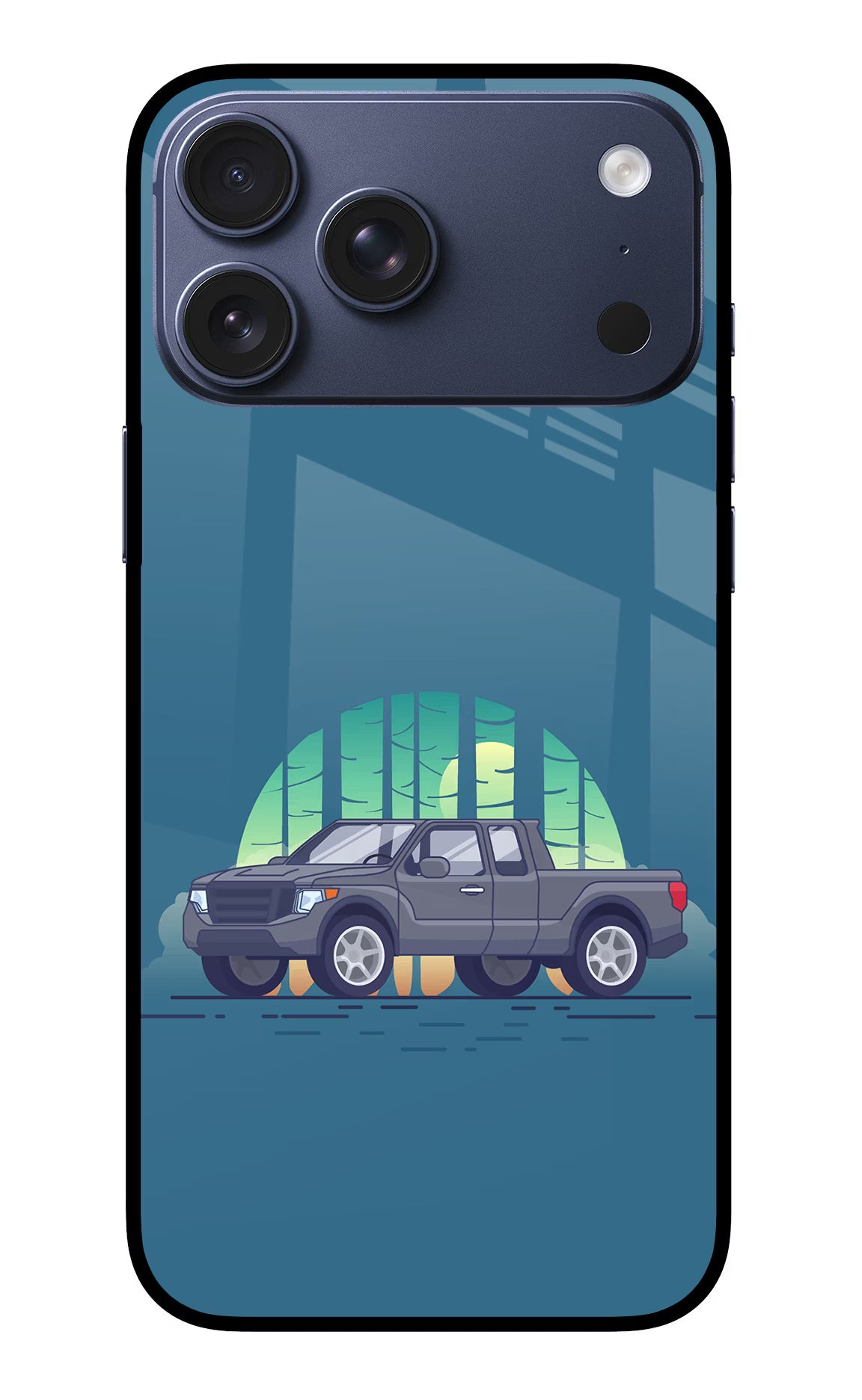 Retro Garage Vibe iPhone 17 Pro Max Glass Case Back Cover by Casekaro