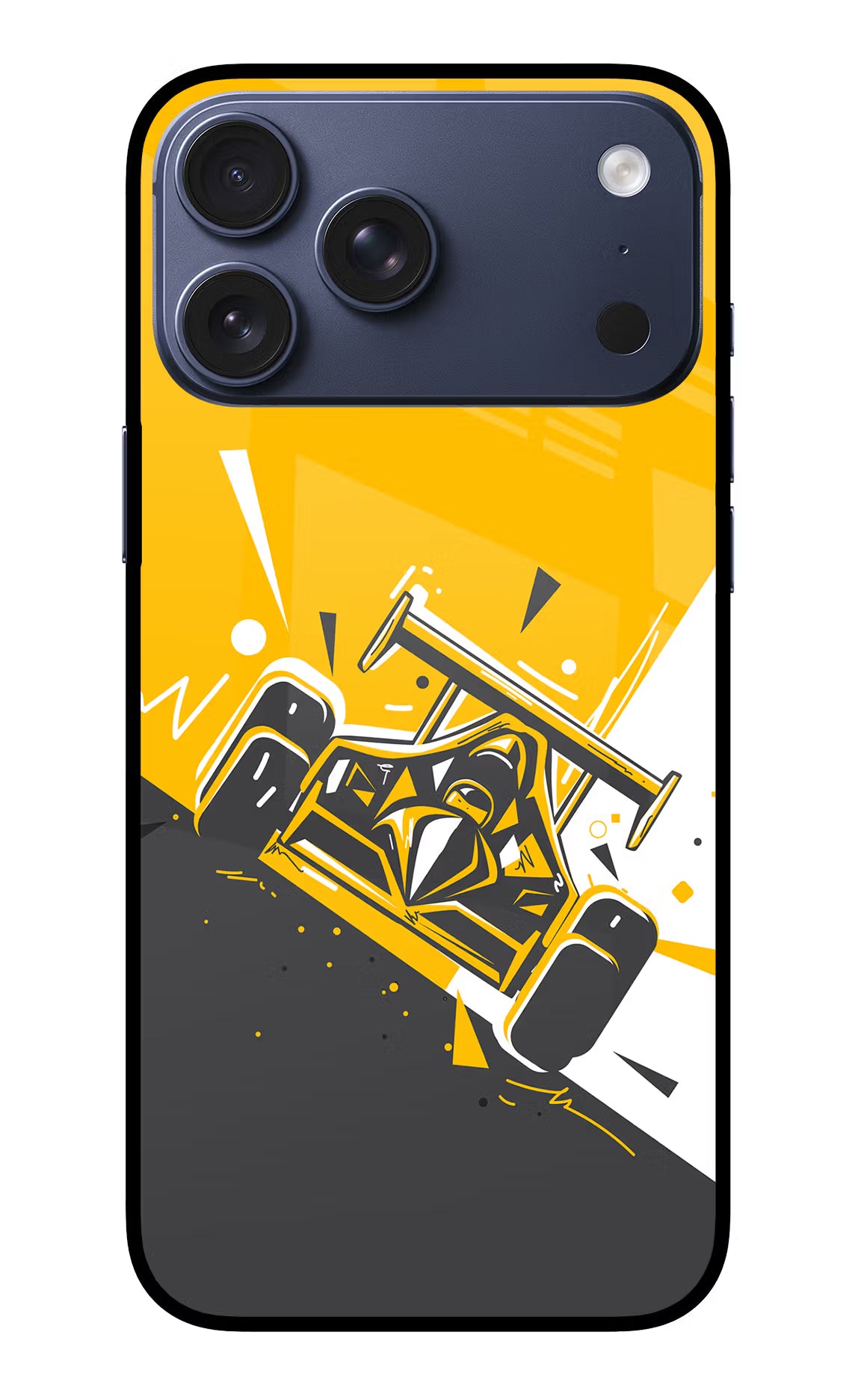 Track King iPhone 17 Pro Max Glass Case Back Cover by Casekaro