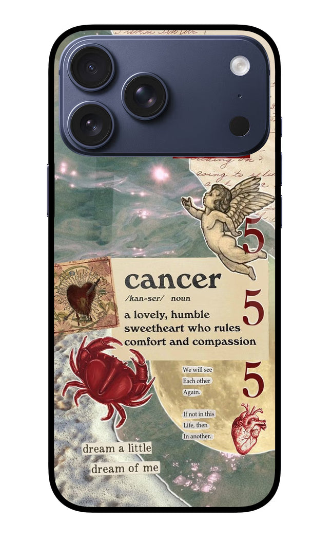 Cancer Zodiac iPhone 17 Pro Max Glass Case