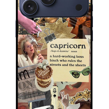 Capricorn Zodiac iPhone 17 Pro Max Glass Case