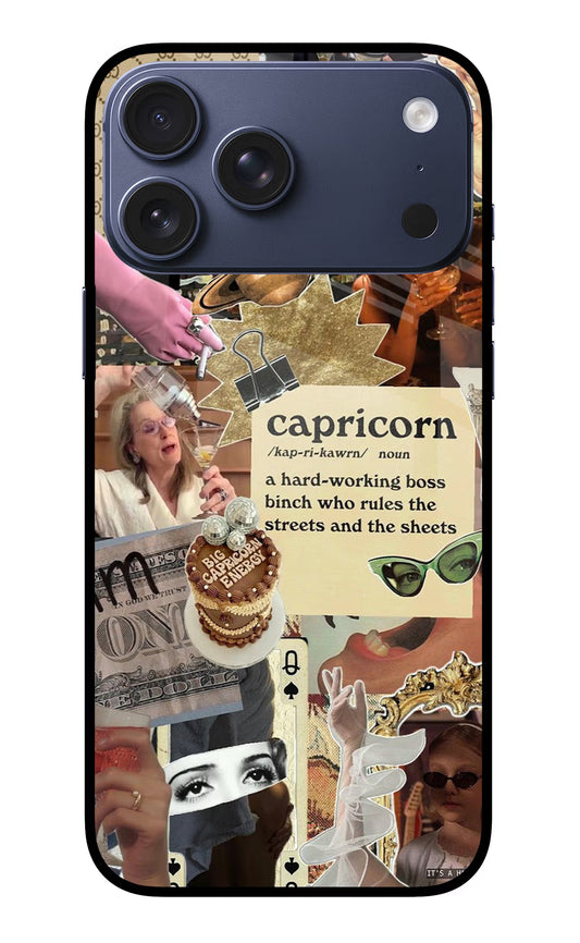 Capricorn Zodiac iPhone 17 Pro Max Glass Case