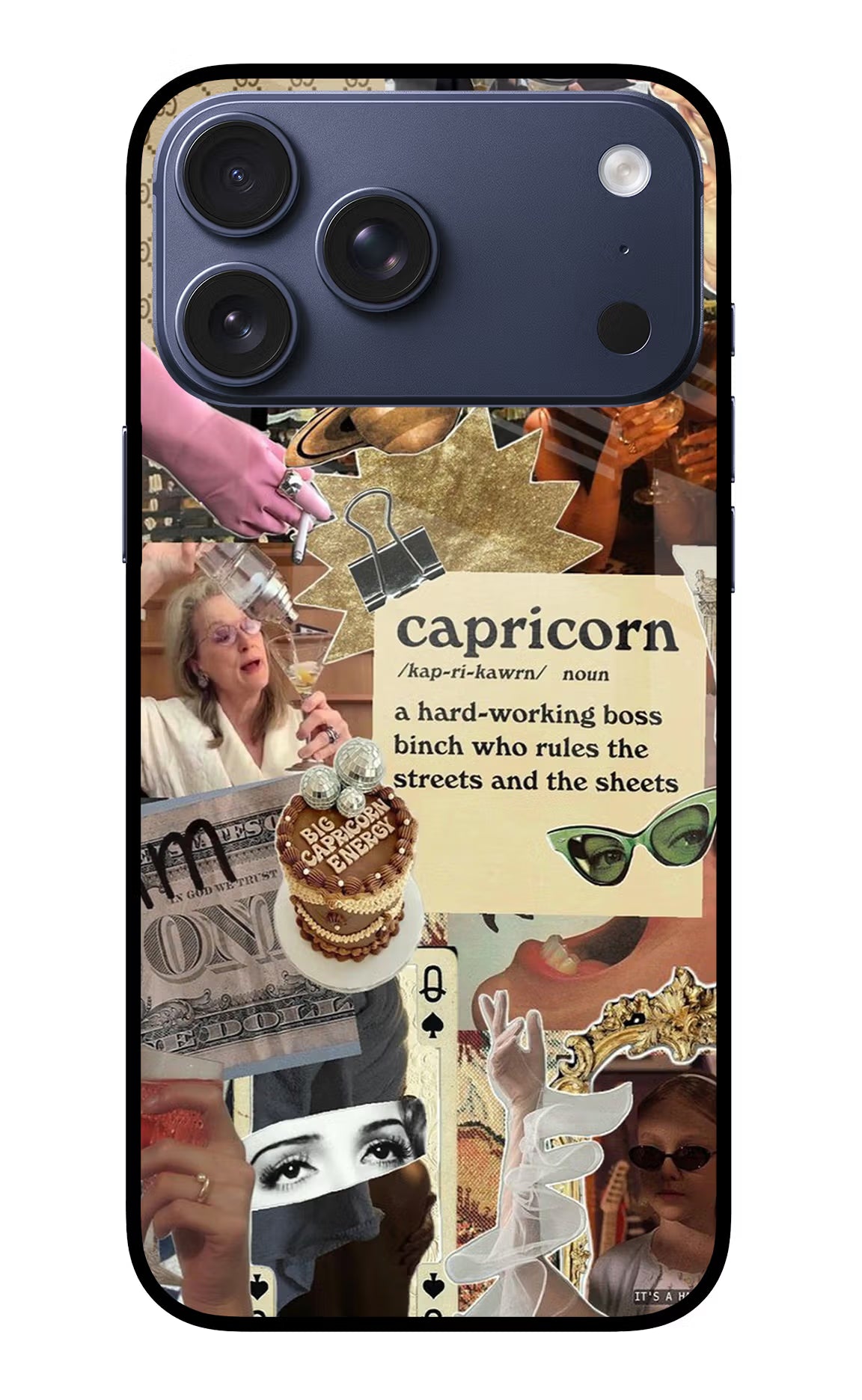 Capricorn Zodiac iPhone 17 Pro Max Glass Case Back Cover by Casekaro