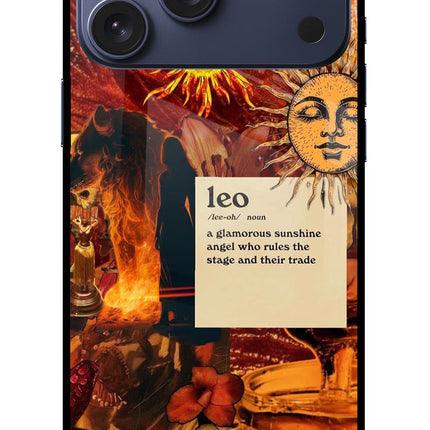 Leo Zodiac iPhone 17 Pro Max Glass Case