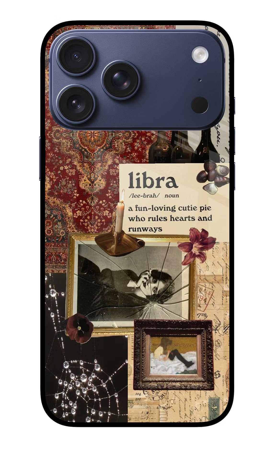 Libra Zodiac iPhone 17 Pro Max Glass Case Back Cover by Casekaro