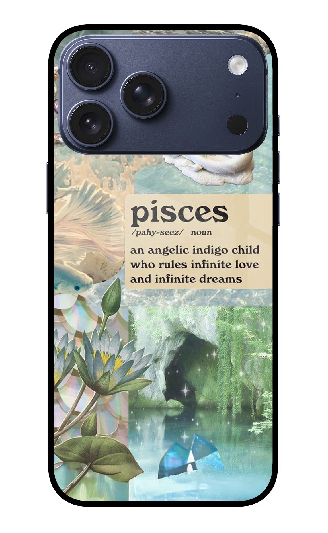 Pisces Zodiac iPhone 17 Pro Max Glass Case Back Cover by Casekaro