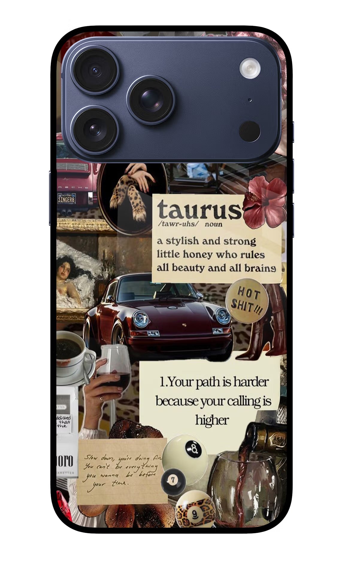 Taurus Zodiac iPhone 17 Pro Max Glass Case Back Cover by Casekaro