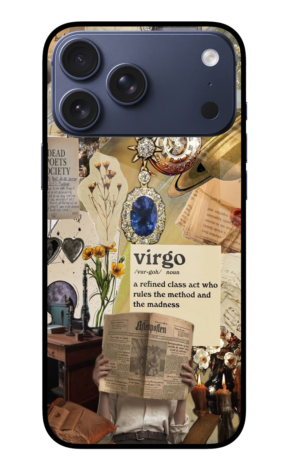 Virgo Zodiac iPhone 17 Pro Max Glass Case Back Cover by Casekaro