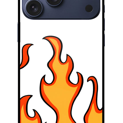 Fired Up – White iPhone 17 Pro Max Glass Case