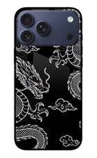 Twin Dragons iPhone 17 Pro Max Glass Case Back Cover by Casekaro